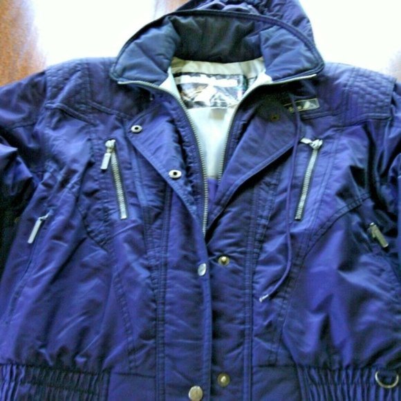 Winter Snowboarding Ski Jacket Size 8 Medium Mobius Bomber Hood Lined Zip Up Top - Picture 13 of 16